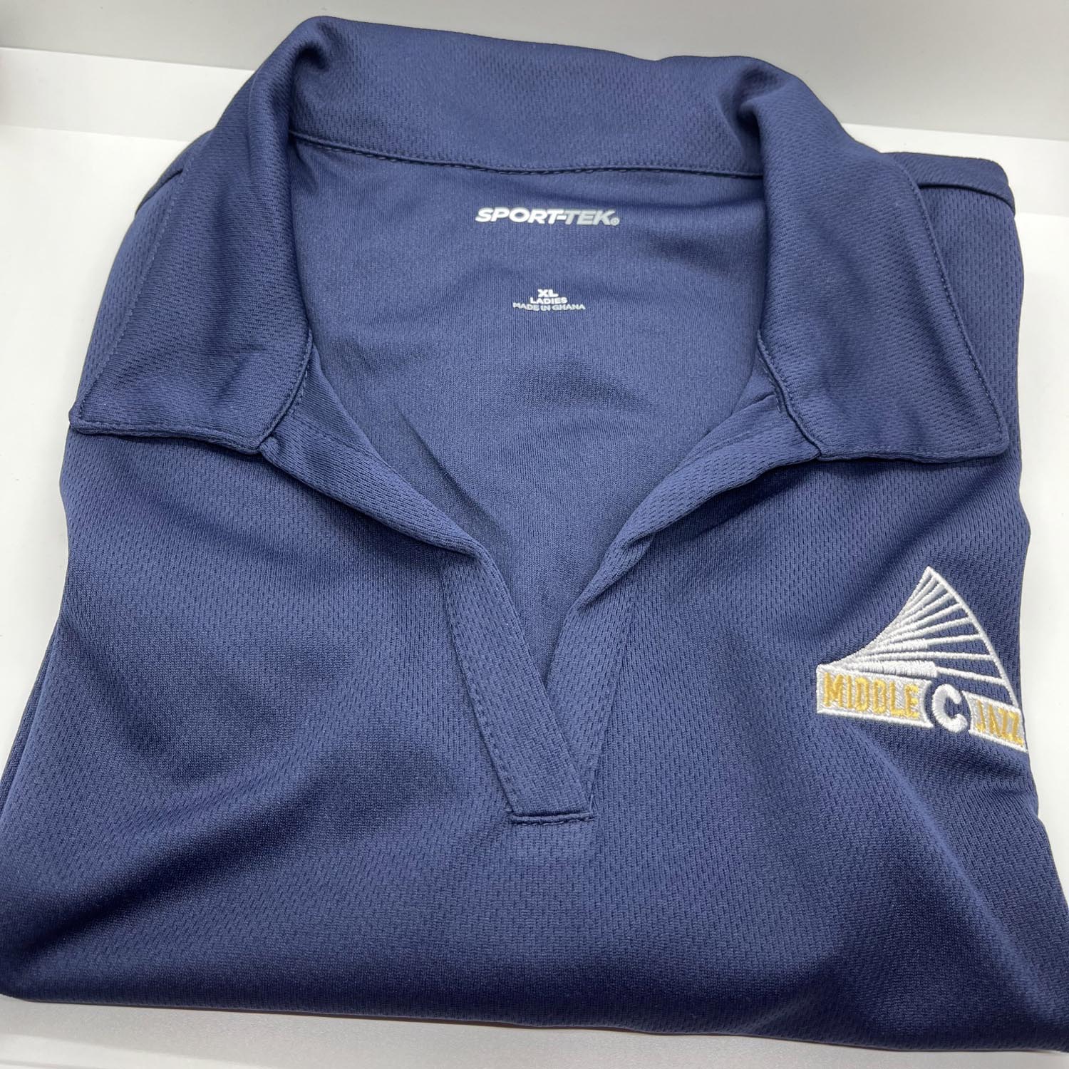 Women's Blue Polo with Middle C Jazz